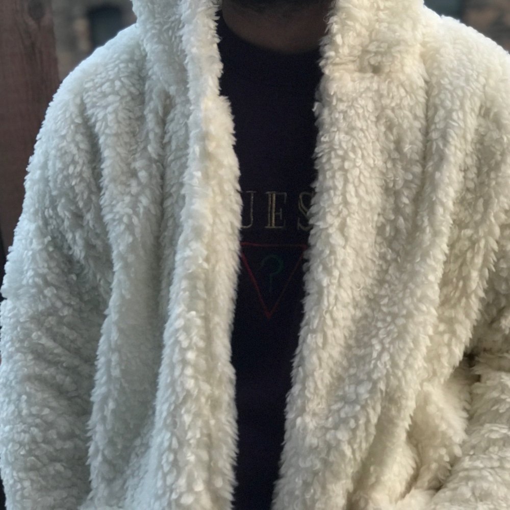Forever 21 White Fluffy Jacket
